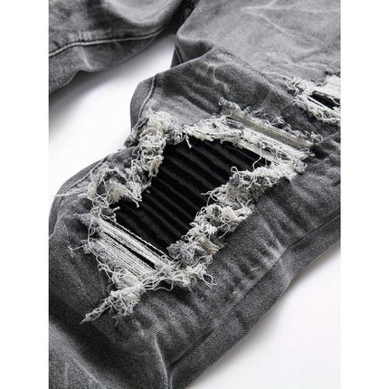Men's Fashionable Gray Stretch Denim Jeans — view 3