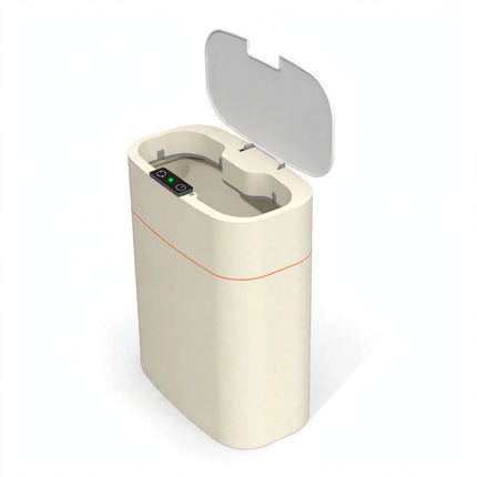 Cream White Smart Trash Can