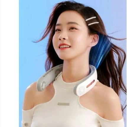 Bladeless Neck Fan - worn outdoors