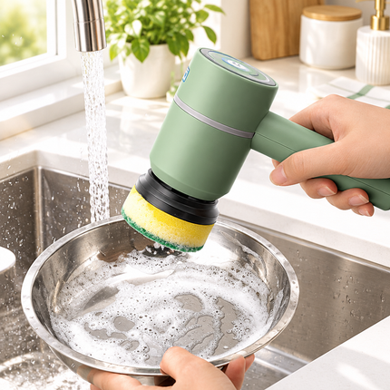 Green Electric Cleaning Brush