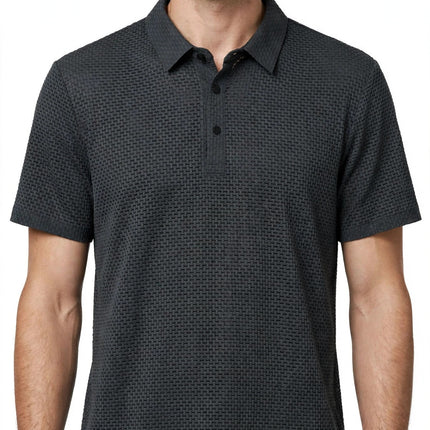 Men's Mesh Polo Shirt — Gray