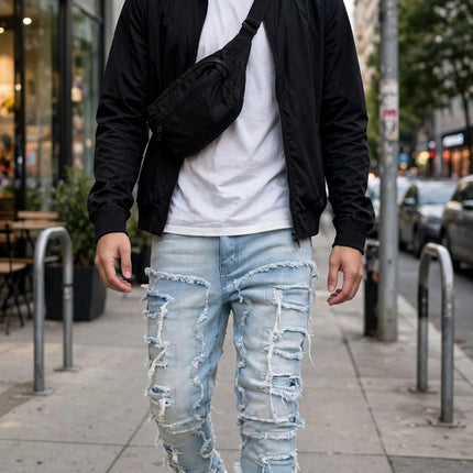 Men's Ripped Stacked Jeans — view 3