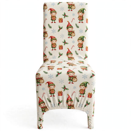 Elastic chair cover Happy Elf pattern