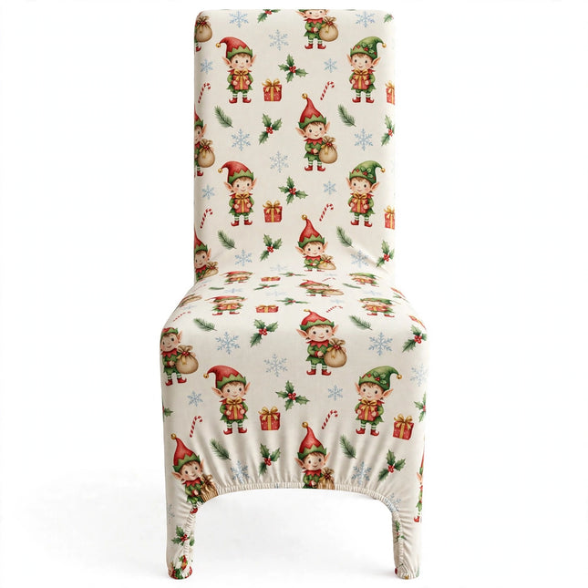 Elastic chair cover Happy Elf pattern