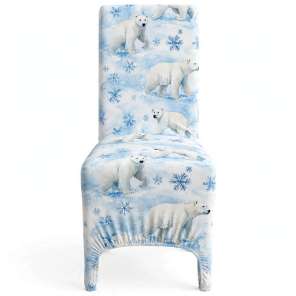 Elastic chair cover Polar Bear pattern