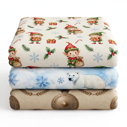 All three chair cover patterns folded