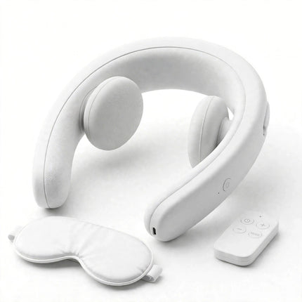 Neck Massager - White with eye protector