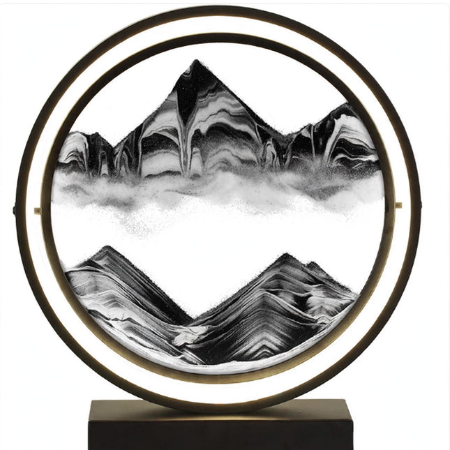 Sand art lamp Style A black and white ink