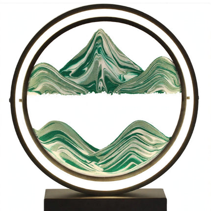 Sand art lamp Style C green mountain
