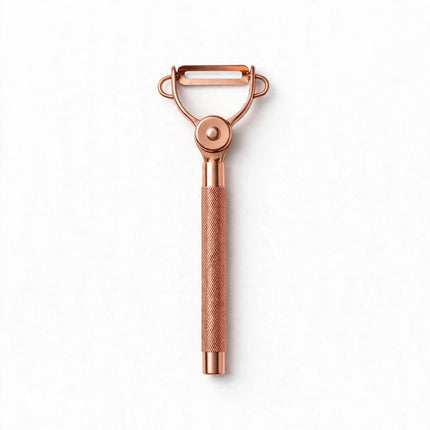 Copper swivel peeler detail