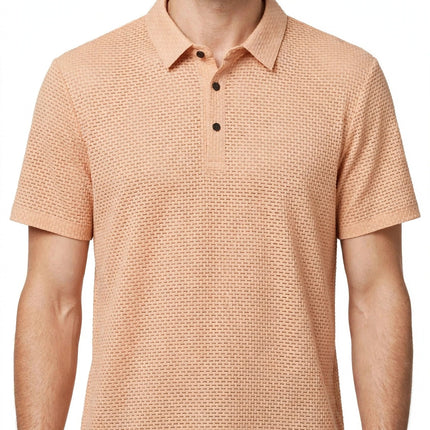 Men's Mesh Polo Shirt — Apricot