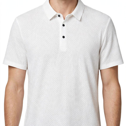 Men's Mesh Polo Shirt — White