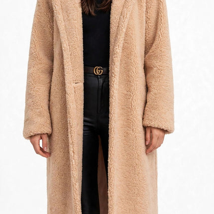 Plush Teddy Winter Coat — Apricot