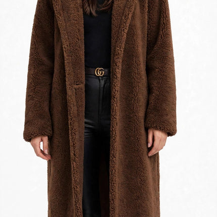 Plush Teddy Winter Coat — Brown