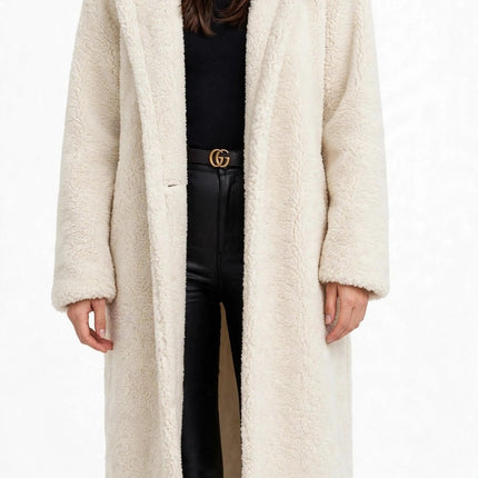 Plush Teddy Winter Coat — Off white