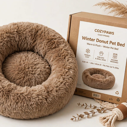 Round Plush Pet Bed — view 5