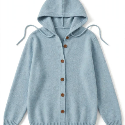 Button-Down Hooded Cardigan — view 2