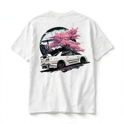 Mens Racing-Print T-Shirt Lightweight And Breathable