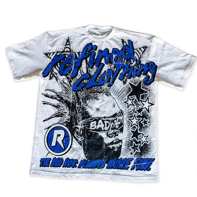 Mens Street-style Sports Short-sleeve Cotton T-shirt