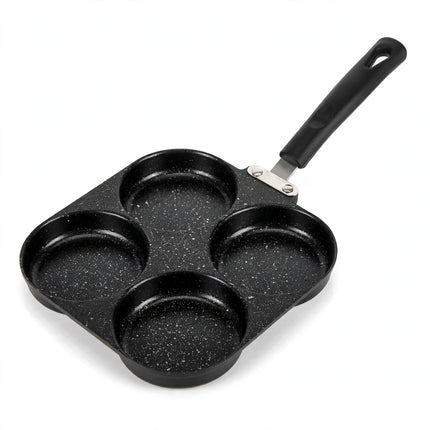 Multi Functional 4 Hole Frying Pan Non Stick Medical Stone Four Hole Pan