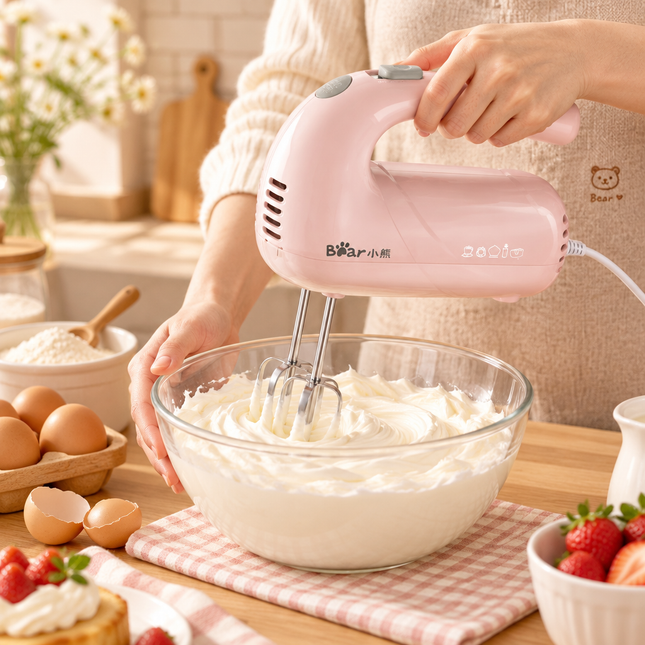 Pink Bear mixer in use