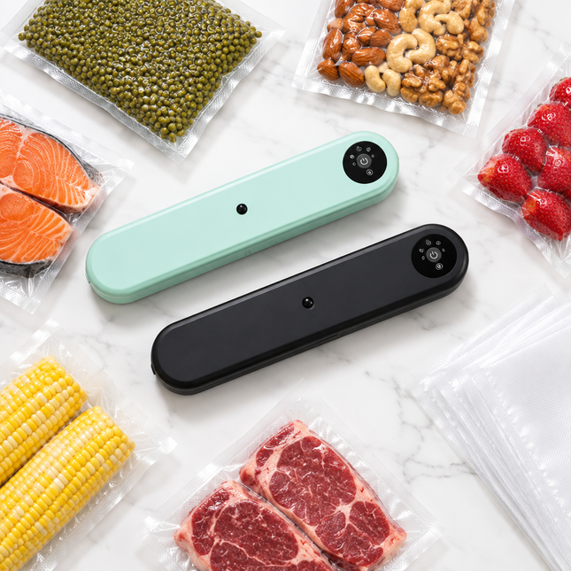 Vacuum sealer flat lay